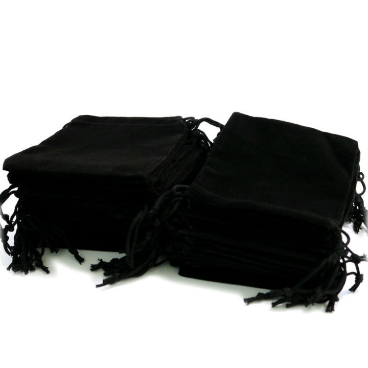 cod-10-12cm-เชือกผูกปากกระเป๋าผ้ากำมะหยี่เครื่องประดับถุงของขวัญสีแดง-สีดำ-สีชมพูค่ะ-จุดสีฟ้า