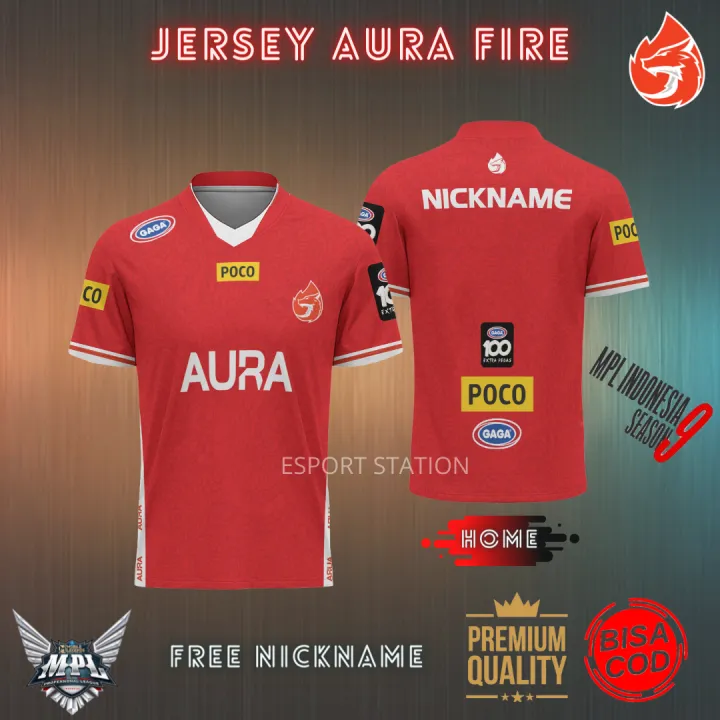 NEW JERSEY AURA PREMIUM 2022 BAJU AURA ESPORT KAOS AURA FREE