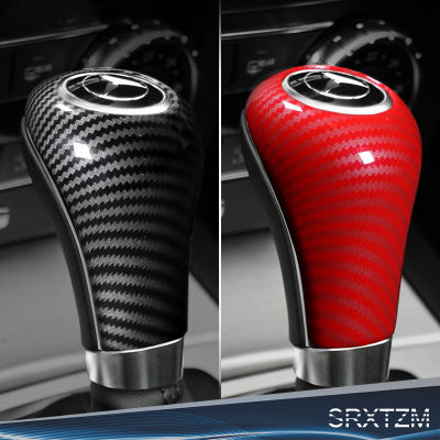 【2023】Car styling ABS Carbon Texture Car Silicone Gear Shift Head Cover For w204 w212 C E A G class CLS