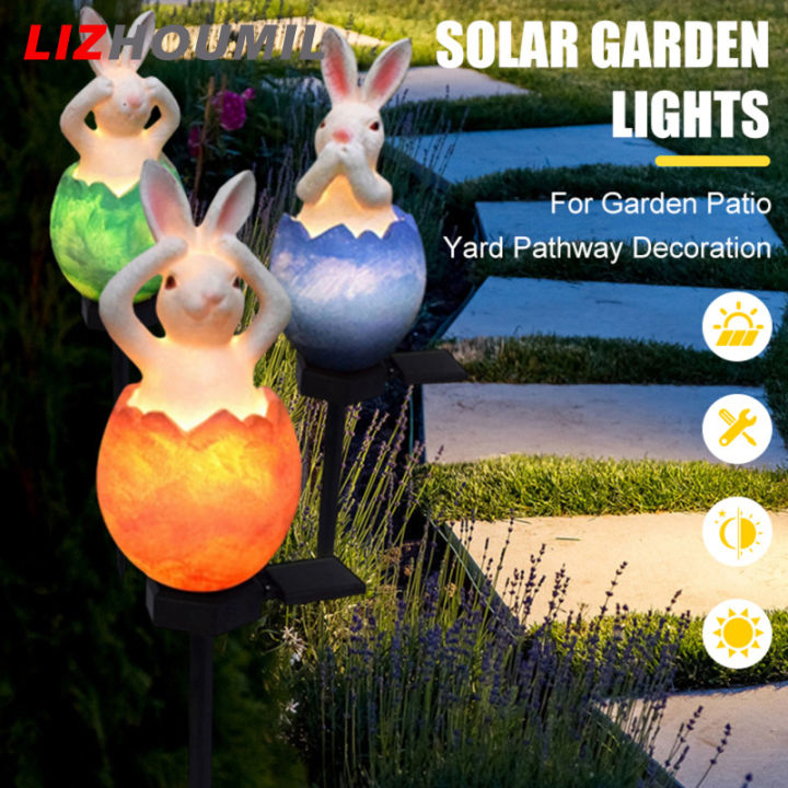 lizhoumil-ไฟ-led-พลังงานแสงอาทิตย์รูปกระต่ายการ์ตูนโคมไฟไข่สำหรับชานบ้านกลางแจ้งสวนวิลล่าตกแต่งสนามหญ้า