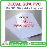 Xấp 100 Tờ Decal nhựa PVC trắng Sữa A4 - Giúp Bạn In Tem Nhãn, Ghi Chú