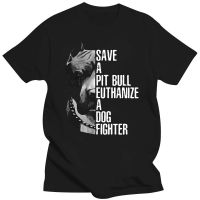 Large mens short sleeves Save A Pitbull Euthanize A Dog Fighter T Black Size S 3Xl 4XL.5XL.6XL