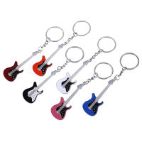 【Cw】Mini Metal Classic Electric Guitar Key Chain Car Guitar Key Guitar Key Ring Musical Instruments Pendant For Man Women 6Colorshot