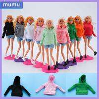 MUMU สวมใส่สบายๆ เสื้อฮู้ดตุ๊กตา1/6 ผ้าคอตตอน แฟชั่นสำหรับผู้หญิง ท็อปส์ซูกีฬา ของเล่นเด็กเล่น อุปกรณ์เสริมตุ๊กตา ตุ๊กตาขนาด11.5นิ้ว