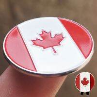 New Golf ball marker with magnet cap clips Ball Position Accessories lover canada national flag red maple leaves Divot Tools Highlighters Markers