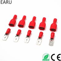 【hot】❍☇❉  100pcs red Female Male Fasten Insulated Crimp Terminal Spade Electrical   Cable Wiring FDFD1.25-250x50 MDD1.25-250x50