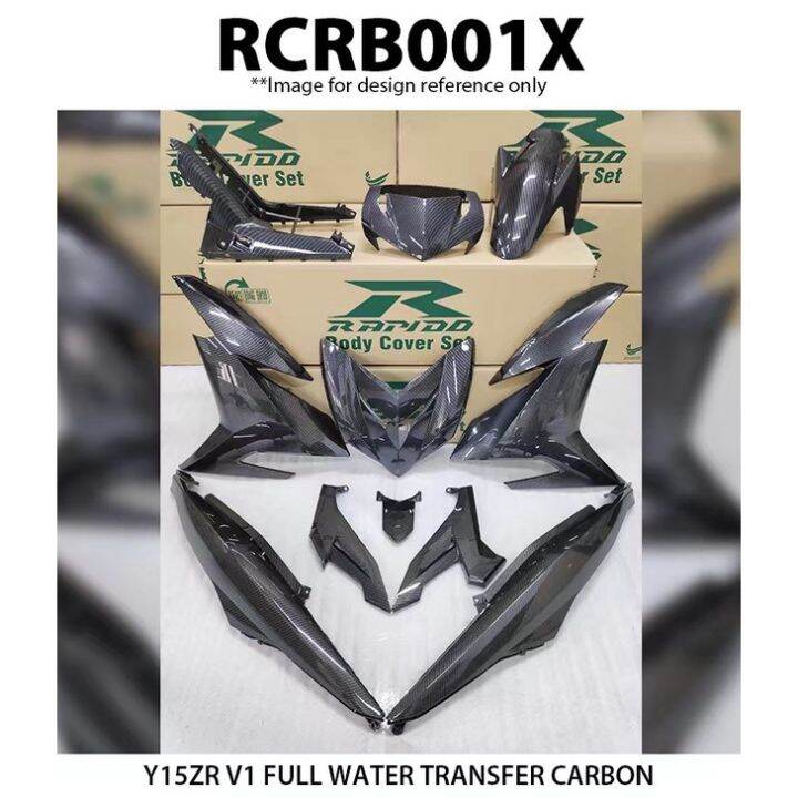 Rapido Cover Set Yamaha Y Zr V V Full Carbon Abs Accessories Motor Y Ysuku Black Lazada