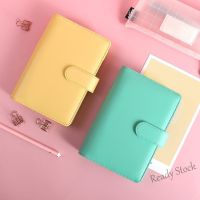 【Ready Stock】 ◊☑卐 C13 Macaron A6 A5 Notepad Cover Cute Notebook Binder Budget Planner PU Leather Office School Vintage Refillable File Folder