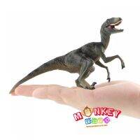 Monkey Toys - โมเดล ไดโนเสาร์ Velociraptor เขียว ขนาด 16.00 CM (จากหาดใหญ่)