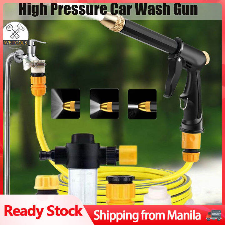 Garden Hose Complete Set with Booster for Water Faucet Car Wash High