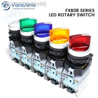 VaneAims 22MM FXB38 Plastic LED Light Knob Rotary Switch Momentary Latching 2/3 Position 10A ON/OFF Power Switch illuminated