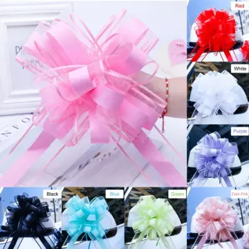 Ribbon Pull Bows Green Flowers Wedding Gift Wrap Ribbon Home Party Decor 10  Pcs