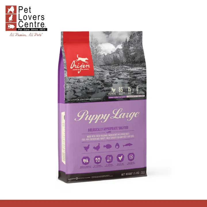 Orijen Biologically Appropriate Grain Free Dog Food 11.4 kg. Puppy