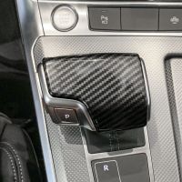 คอนโซลศูนย์แต่งรถ Cambio Testa Maniglia Cornice Decorazione Copertura ต่อ Audi A6 C8 2019-2021 LHD Decalcomanie Di Colore In Fibra Di Carbonio