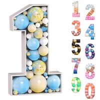 ∏✺☃ 73/93cm Giant Birthday Figure 0-9 Balloon Filling Box 1st 18th Birthday Decor Number 30 40 50 Balloon Frame Anniversary Decor