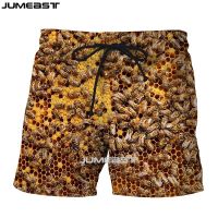 Jumetst ผู้ชายผู้หญิง 3D Bug Bee Hip Hop พลัสขนาด Street Wear กางเกงขาสั้นแฟชั่นฤดูร้อนชายหาดกางเกงขาสั้นกีฬาลำลอง XS-5XL