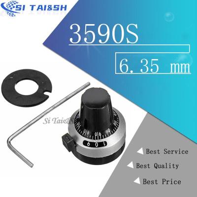 1PCS 3590S 6.35 mm precision scale knob potentiometer knob equipped with multi-turn potentiometer Guitar Bass Accessories