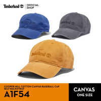 Timberland COOPER HILL COTTON CANVAS BASEBALL CAP SELF BACKSTRAP หมวกแก๊ป (A1F54)