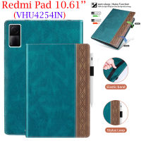 สำหรับ Xiaomi Redmi Pad 10.61 2022 5G VHU4254IN แท็บเล็ตกรณีพลิกธุรกิจเย็บคุณภาพสูง PU หนังป้องกันสำหรับ Redmi Pad 10.61นิ้ว