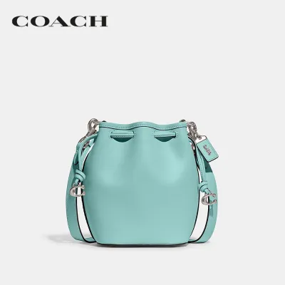 COACH กระเป๋าสะพายข้างผู้หญิงรุ่น Camila Bucket Bag สีฟ้า CJ835 LHVSE