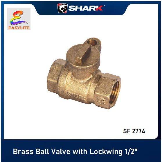 -EASYLITE-SHARK SF 2774 Brass Ball Valve with Lockwing 1/2