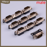 [Hillarys] 10ชิ้น/ล็อต DB-9 DB9 MALE FEMALE PCB MOUNT, DR-9S PCB CONNECTOR, RS232 CONNECTOR