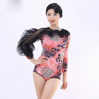 Modern Ballroom เซ็กซี่ Latin Dance Top Bodysuit สำหรับหญิงผู้หญิง Dancer เครื่องแต่งกาย Practice Top Performance Wear