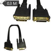 Flat Slim Height DVI 24 5 Female to DVI 24 1 Male Cable 0.3m;