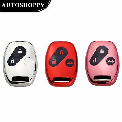 dfthrghd Electroplate 23Buttons Car Key Case Cover For Honda Fit CIVIC JAZZ Pilot Accord CR-V Freed Freed Pilot Insight Auto Shell Holder