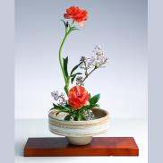 Mặt Trăng sứ ikebana bình bát tròn cắm hoa cổ điển đồ gốm cung cấp trà đạo