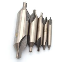 5ชิ้น A-Type Double Ended ชุดสว่านศูนย์ Hss รวม Spotting Countersink Bit กลึง60องศา