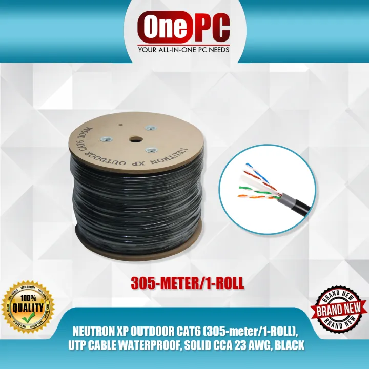 NEUTRON XP OUTDOOR CAT6 (305-meter/1-ROLL), UTP CABLE WATERPROOF, SOLID ...