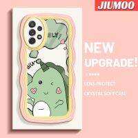 JIUMOO เคสปลอกสำหรับ Samsung Galaxy A72 4G A72 5G A73 5G ลายการ์ตูนสัตว์ประหลาดตัวเล็กๆนิ่มแบบดั้งเดิมเคสโทรศัพท์ลายขอบซิลิโคนน้ำแบบดั้งเดิมเคสป้องกันเลนส์กล้องคลุมทั้งหมดเคสฝาหลังเคสนิ่ม