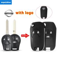 【 Xps】ดัดแปลง Flip Remote Key Shell สำหรับ Nissan Sylphy Cube Juke Rogue Micra Qashqai Altima Maxima Sentra Versa 2/3/4ปุ่ม