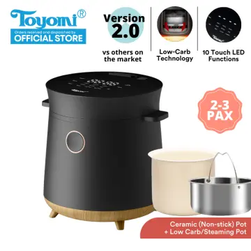 TOYOMI 0.6L Mini Rice Cooker with Duo Pot RC 818