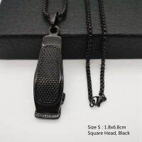 316L Stainless Steel Creative 3D Barber Hair Shaver Pendant Necklace Hair Salon Hair Dresser Fashion Jewelry Necklace