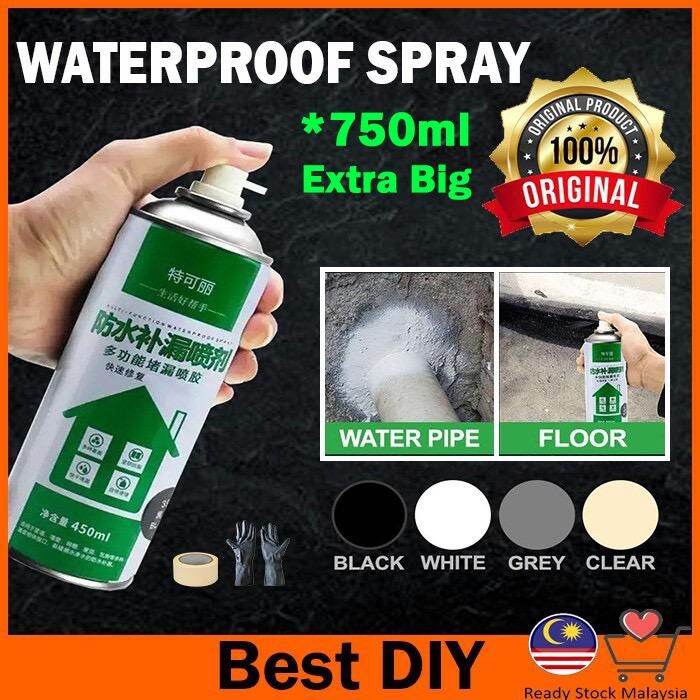 At home 750ml Waterproof Spray Waterproof Leak Seal Repair Spray Cracks ...