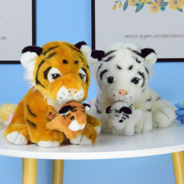 hot-สวนสัตว์จำลองแม่และเด็กของเล่นตุ๊กตาเสือ-ของขวัญตุ๊กตาเสือแม่ลูก-แจกของที่ระลึกเสือ