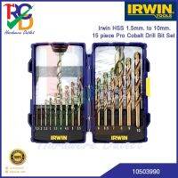 IRWIN ดอกสว่านเจาะเหล็ก แสตนเลส (HSS COBALT) ขนาด 1.5 - 10 มม. (15 ตัวชุด) Mod.10503990