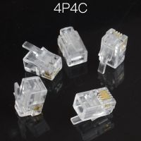 【YF】 20pcs 4Pin RJ10 Telephone Cable End Connectors Plugs 4P4C