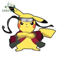 EARLFAMILY 13เซนติเมตร X 11เซนติเมตรสำหรับโปเกมอน Pikachu รถจักรยานยนต์รถยนต์ไวนิลสติ๊กเกอร์แฟชั่นร่างกายสำหรับรถกันชนหน้าต่างรูปลอก