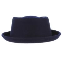 GEMVIE Classic 100 Wool Soft Felt Pork Pie Hat Fedora For Men Women Autumn Winter Wool Hat Curved Brim