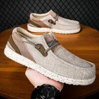 รองเท้า Espadrilles ชายผ้าใบลำลองฤดูใบไม้ร่วงรองเท้า2023แฟชั่น Alpargatas Hombre Espadrille ระบายอากาศที่สะดวกสบายน้ำหนักเบาขนาดใหญ่