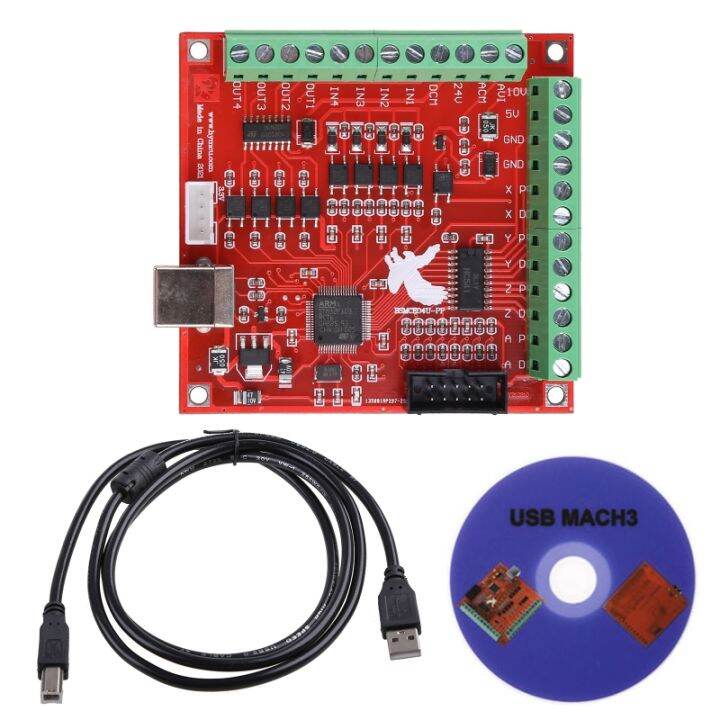 4แกน-mach3-stepper-มอเตอร์-motion-controller-การ์ด-breakout-board-อินเทอร์เฟซ-usb-cnc-controller-board-สำหรับ-stepper-motor