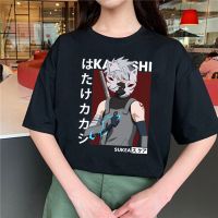 Women Clothes Tee Shirts Hatake Kakashi Uchiha Ske Short Sleeve Anime T Shirt Harajuku Oversized T-shirt Female Camis