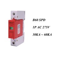 ตัวป้องกันไฟกระชากสำหรับบ้าน B60-1p 30ka ~ 60ka ~ 275V Ac Spd ตัวป้องกันฟ้าผ่าอุปกรณ์ป้องกันแรงดันไฟฟ้าต่ำ