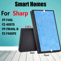 ตัวกรอง HEPA และคาร์บอนคอมโพสิตที่เข้ากันได้สำหรับคม FP-F40L FZ-40STS FP-FM40L-B FZ-F40SFE FP-JM40LB FP-F40L-W เครื่องกรองอากาศ FP-FM40Y-B