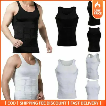 Shop Men Slimming Body Shaper Vest Sport Belly Waist Boobs