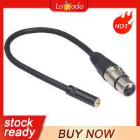 【Ready Stock&amp;COD】0.3M สายไฟ3 Pin Xlr หญิงถึง3.5มม.Trs 1/8นิ้วหญิงสเตอริโออะแดปเตอร์เสียงสายไมโครโฟน