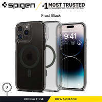 Spigen อัลตร้าไฮบริด (MagFit) [เทคโนโลยีป้องกันสีเหลือง] ออกแบบมาสำหรับ iPhone 14 Pro Max/ iPhone 13 Pro Max/ iPhone 12 Pro Max/ iPhone 14 Plus เคสโทรศัพท์สีดำฝาครอบป้องกันน้ำค้างแข็ง